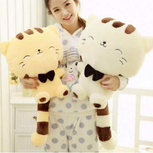 Lovely Big Face Smiling Cat Stuffed Toy