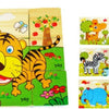 Children Wooden Cartoon Animal Puzzle Toys